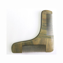 100% verde sandalwood pente ferramenta de modelagem de barba